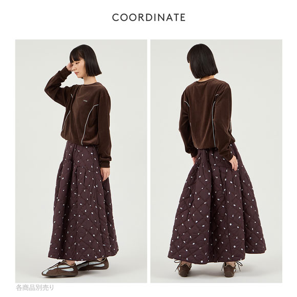 エミ パイピングデザインベロアトップス emmi