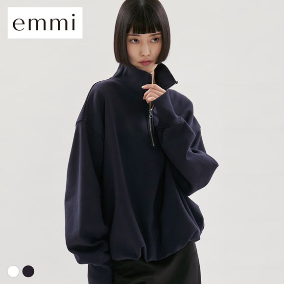 エミ em ハーフジップスウェット セットアップ対応 emmi