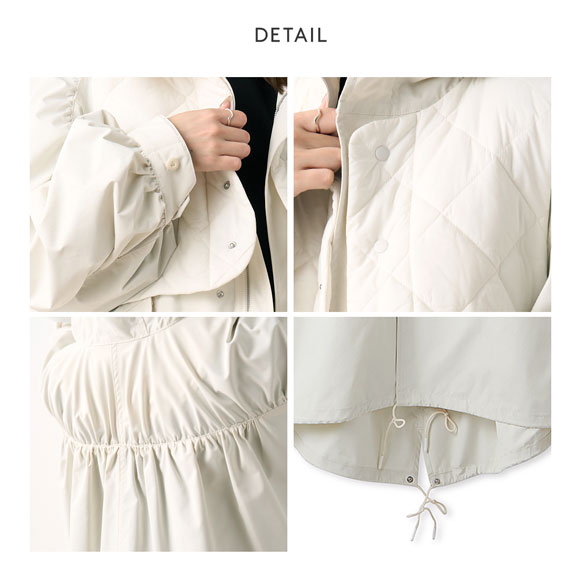 エミ 撥水レイヤードモッズコート emmi