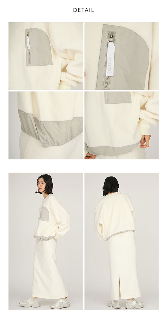 エミ フリースプルオーバー×スカートセット emmi