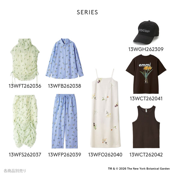 エミ emmi×NYBG サテンキャミワンピース ハンドウォッシャブル emmi