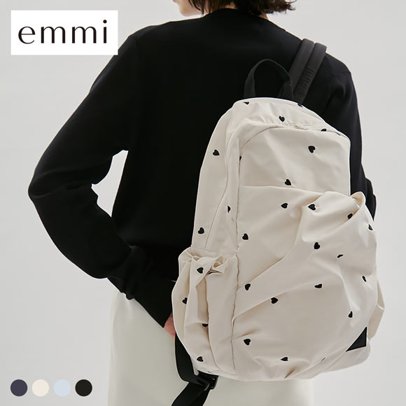 エミ HEART eco ハートギャザーボディーバックパック 撥水 emmi