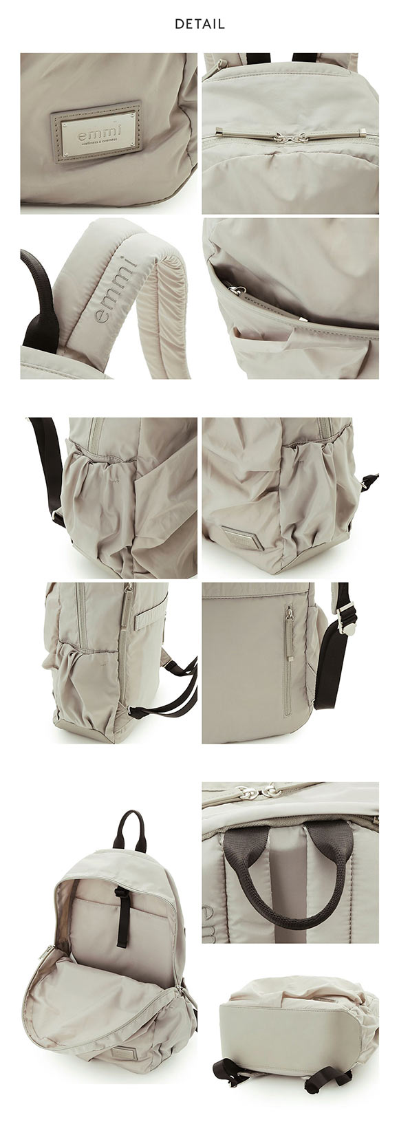 エミ eco レザーミックスバックパック 撥水 emmi