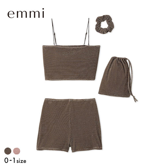 エミ シュシュ付きバンドゥスイムウェア emmi