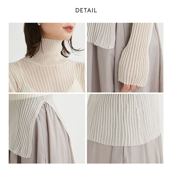 エミ シアータートルネックニットトップス 長袖 emmi