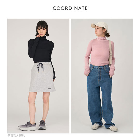 エミ シアータートルネックトップス emmi