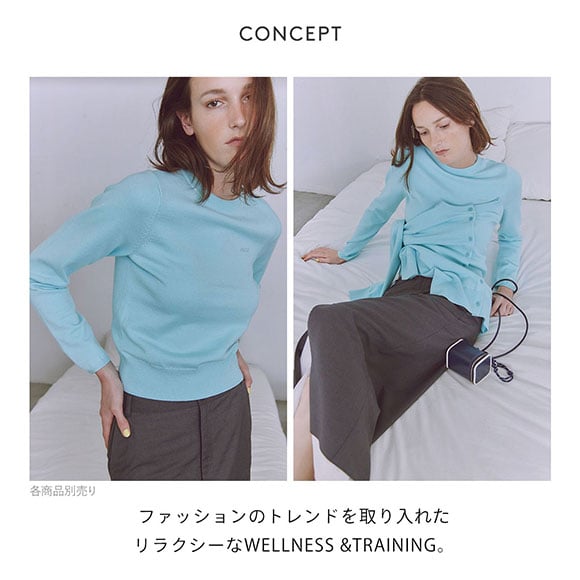 エミ ウール混emmiロゴクルーネックニットトップス emmi