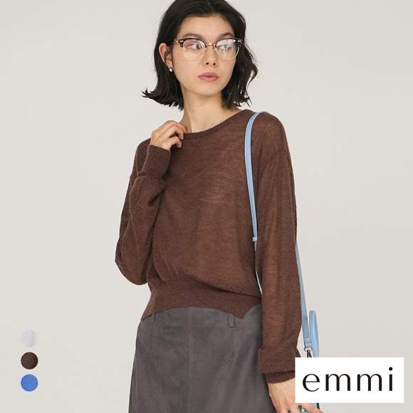 エミ シアーニットトップス emmi