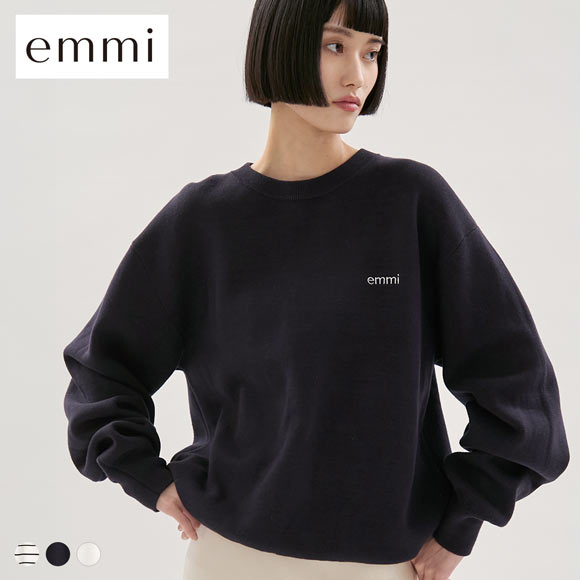 エミ emmiロゴミラノリブトップス emmi