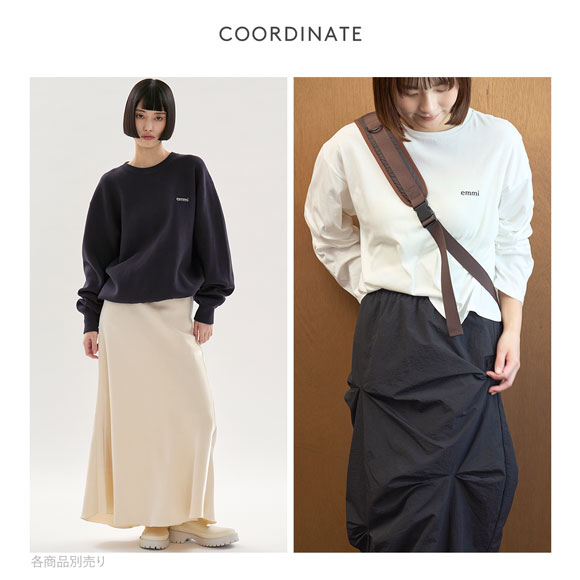 エミ emmiロゴミラノリブトップス emmi