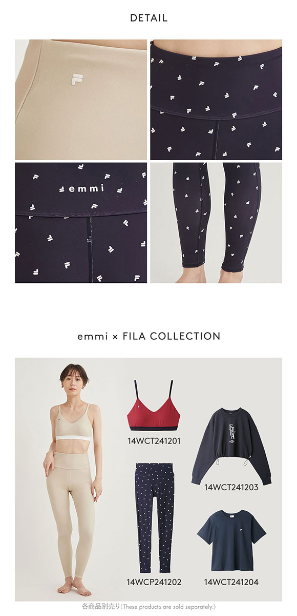 エミ WELLNESS&TRAINING FILAコラボレギンス 単品 スポーツ emmi