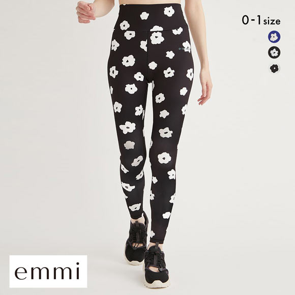 エミ WELLNESS&TRAINING カモミール柄レギンス emmi