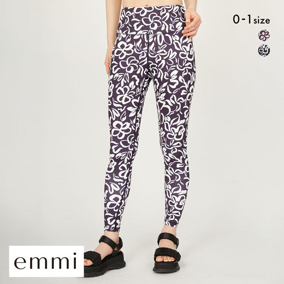 エミ WELLNESS&TRAINING プルメリアアートレギンス emmi