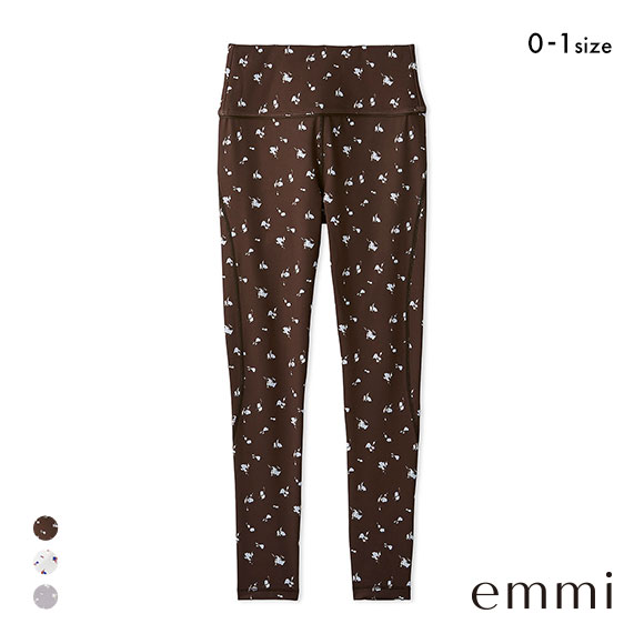 エミ WELLNESS&TRAINING ディフォームフラワーレギンス emmi