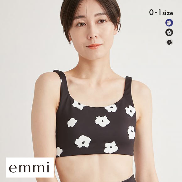 エミ WELLNESS&TRAINING ヨガ カモミール柄ブラトップ emmi