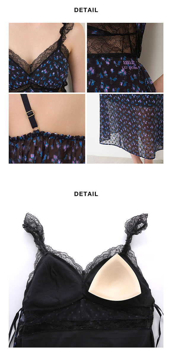 リリーブラウン LILY BROWN Lingerie×ANNA SUI カップ付きキャミワンピース LILY BROWN