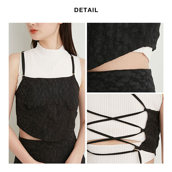 リリーブラウン LILY BROWN【LILY BROWN Lingerie】ビスチェ コルセット風レースアップ ランジェリー 単品