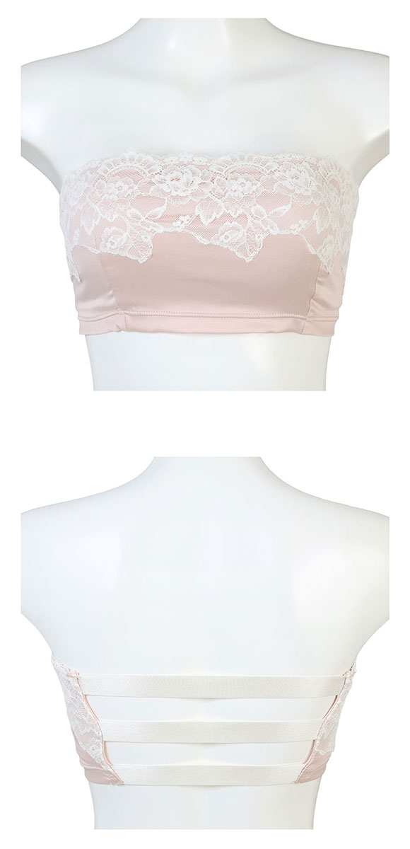 リリーブラウン ランジェリー バックシャンサテンストラップレスブラ LILY BROWN Lingerie