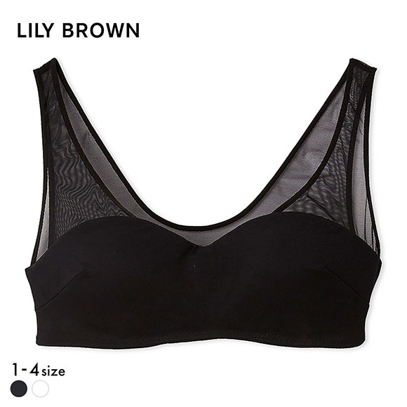 リリーブラウン ランジェリー シアーファンデノンワイヤー ハーフトップ カップ付き LILY BROWN Lingerie