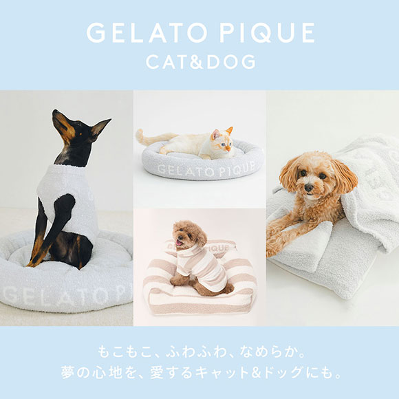 ジェラートピケ CAT&DOG 販路限定商品 キルティングお散歩バッグS ジェラピケ gelato pique