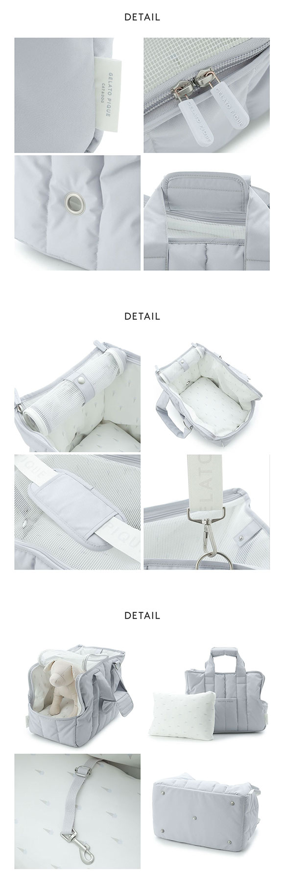 ジェラートピケ CAT&DOG ミニサイズキャリーバッグ ジェラピケ gelato pique