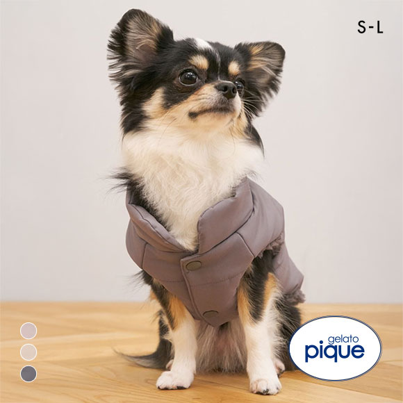ジェラートピケ CAT&DOG 中綿ベスト gelato pique