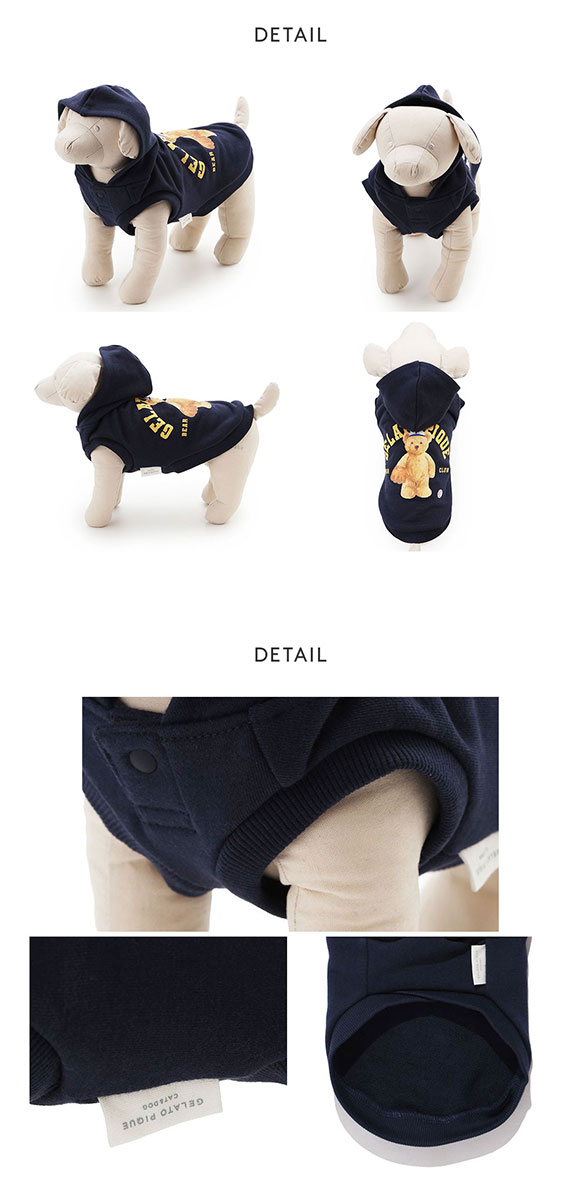 ジェラートピケ CAT&DOG スポーティーベア裏毛プルオーバー gelato pique