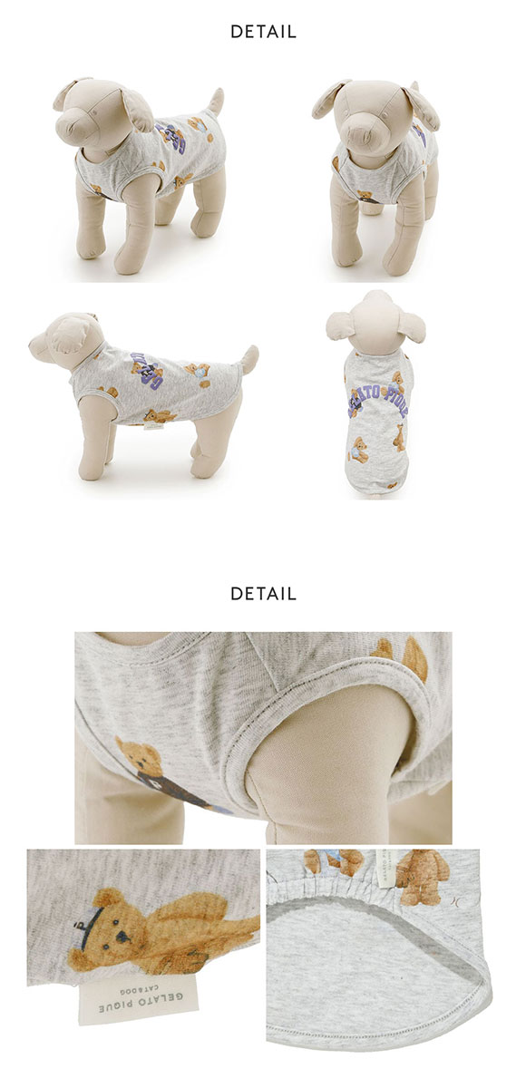 ジェラートピケ CAT&DOG スポーティーベア柄カットソープルオーバー gelato piqu