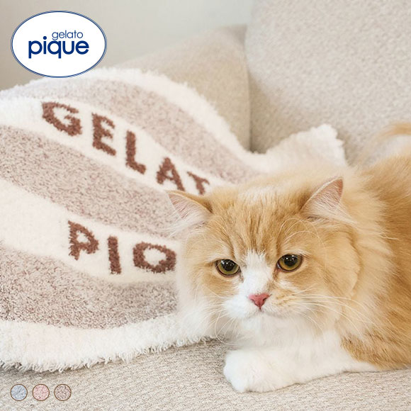ジェラートピケ CAT&DOG ジェラートメランジ2ボーダーブランケット gelato pique