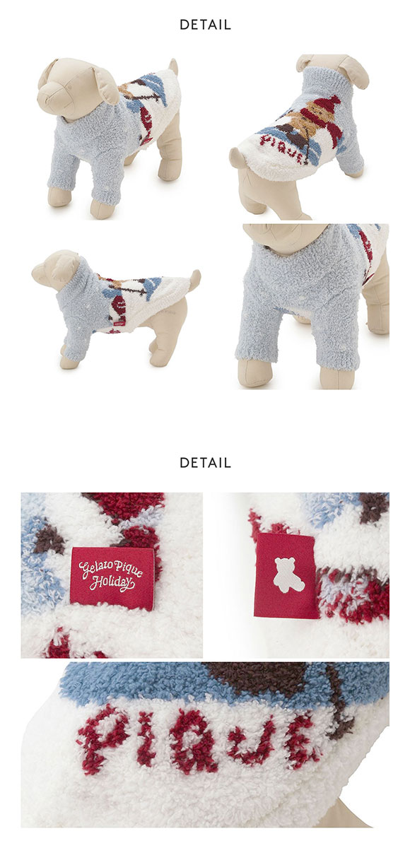 ジェラートピケ CAT&DOG HOLIDAY スキーベアジャガードプルオーバー gelato pique