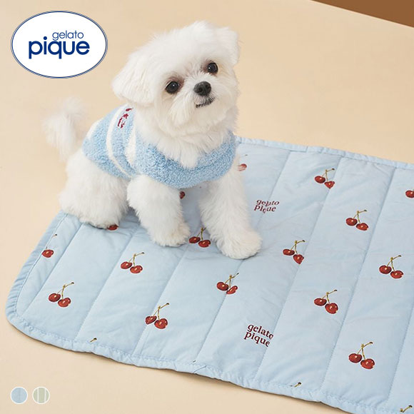 ジェラートピケ CAT&DOG チェリー柄カフェマット ジェラピケ gelato pique