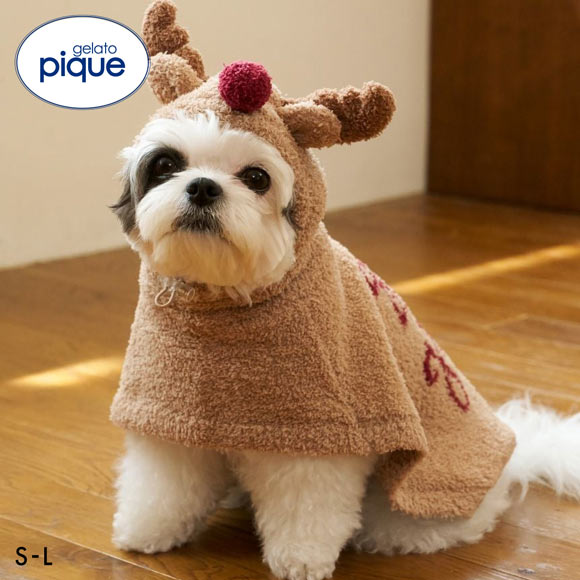 ジェラートピケ CAT&DOG HOLIDAY トナカイケープ ジェラピケ gelato pique