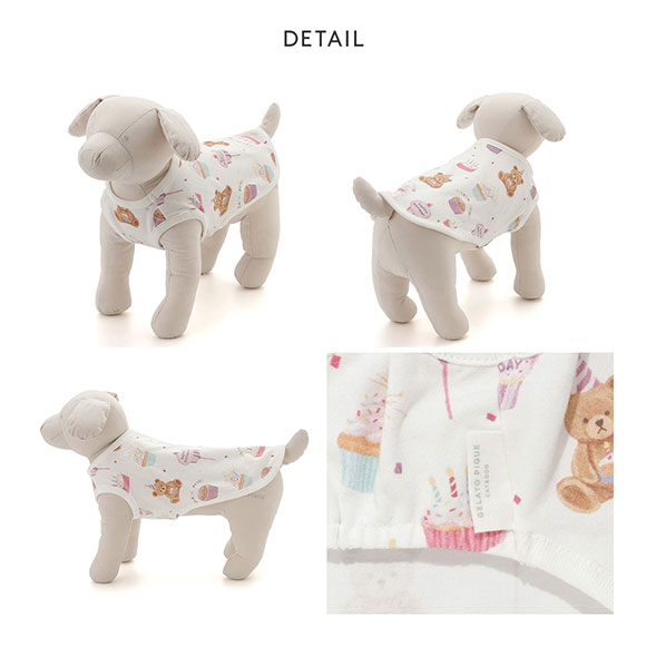 ジェラートピケ CAT&DOG Birthday バースデー柄プルオーバー gelato pique