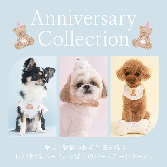 ジェラートピケ CAT&DOG Birthday スムーズィーケープ gelato pique