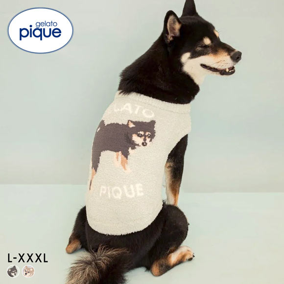 ジェラートピケ CAT&DOG 柴犬ジャガードプルオーバー ジェラピケ ペット gelato pique