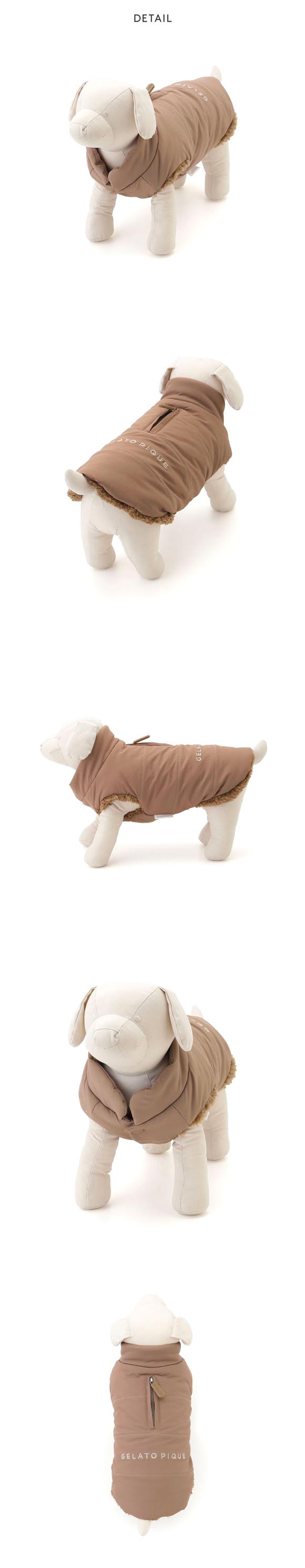 ジェラートピケ CAT&DOG 中綿ベスト gelato pique