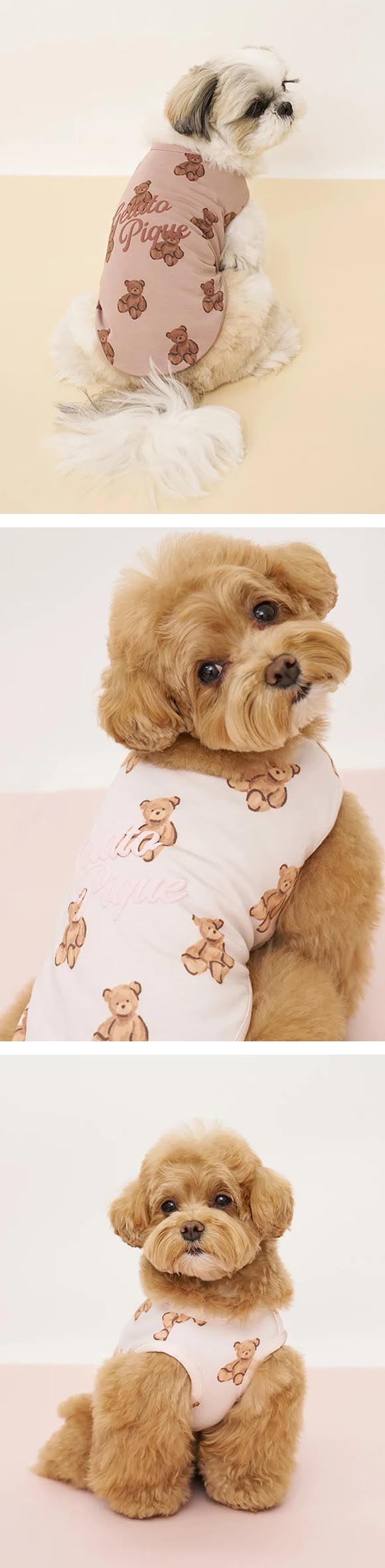 ジェラートピケ CAT&DOG ベア柄カットソープルオーバー ジェラピケ gelato pique
