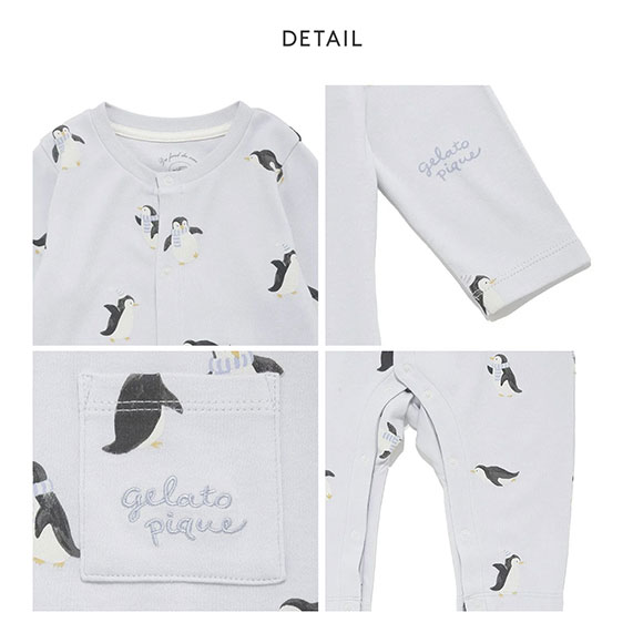 ジェラートピケ キッズアンドベイビー ベビー ペンギン柄ロンパース ジェラピケ ルームウェア パジャマ gelato pique Kids＆Baby BABY
