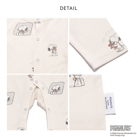 ジェラートピケ キッズアンドベイビー ピーナッツ ベビー SNOOPY×BEAR 総柄ロンパース ジェラピケ PEANUTS gelato pique Kids＆Baby BABY