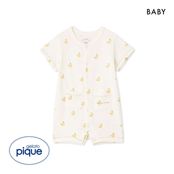 ジェラートピケ キッズアンドベイビー ベビー バナナ柄ロンパース ジェラピケ ルームウェア パジャマ gelato pique Kids＆Baby BABY