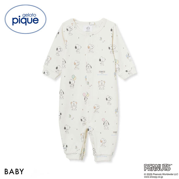 ジェラートピケ キッズアンドベイビー gelato pique Kids＆Baby PEANUTS PUPPIES BABY トイボックス柄2WAYオール
