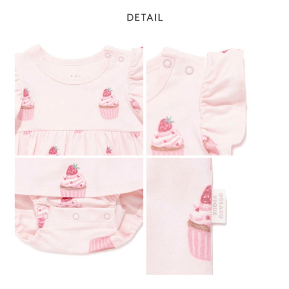 ジェラートピケ キッズアンドベイビー ベビー カップケーキ柄ロンパース ジェラピケ ルームウェア gelato pique Kids＆Baby BABY