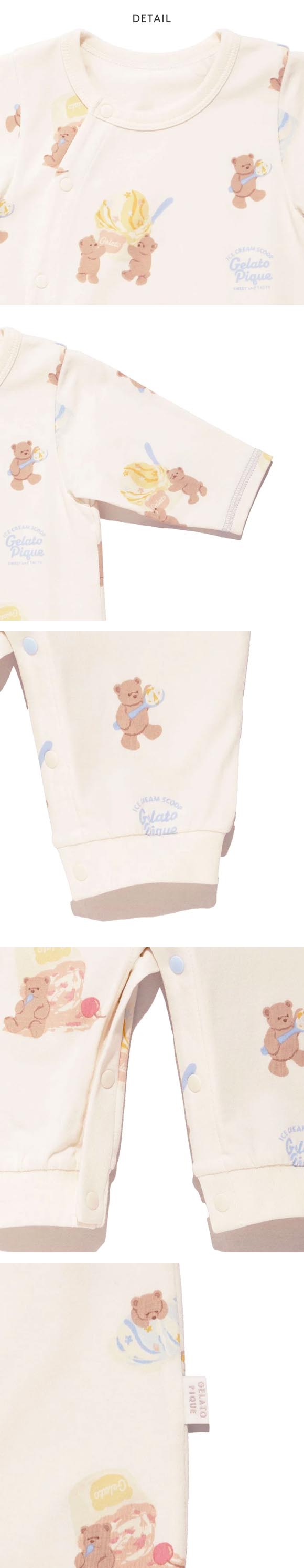 ジェラートピケ キッズアンドベイビー ベビー 新生児 アイスクリームベア柄2WAYオール ジェラピケ gelato pique Kids＆Baby BABY