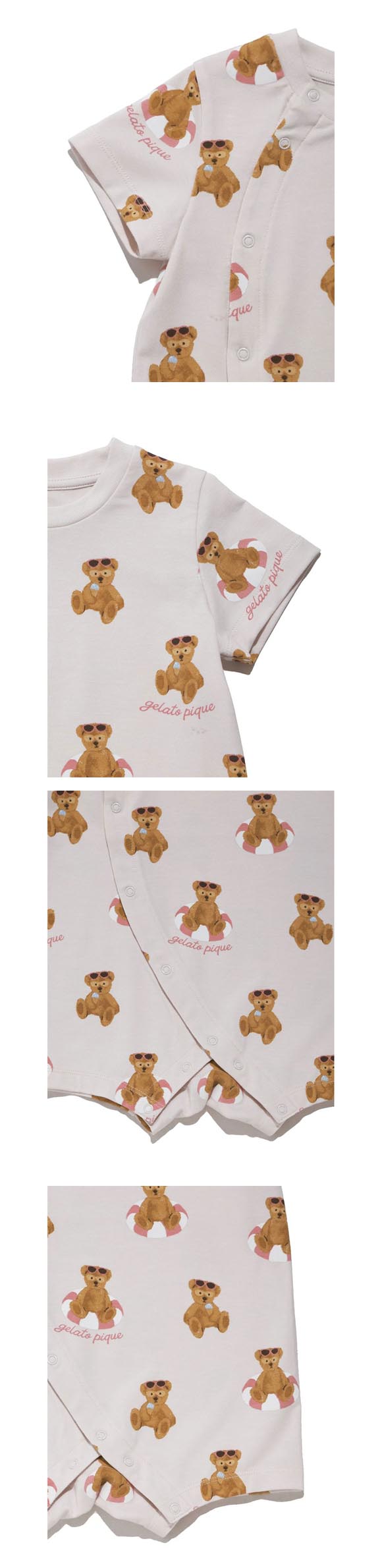 ジェラートピケ キッズアンドベイビー ベビー 接触冷感 サマーベア柄ロンパース ジェラピケ ルームウェア gelato pique Kids＆Baby BABY