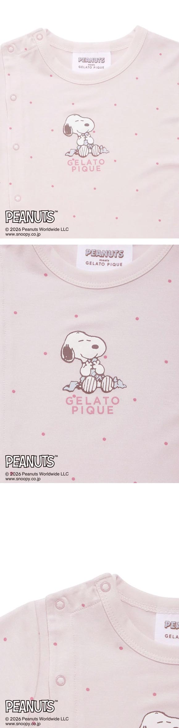ジェラートピケ PEANUTS キッズアンドベイビー ベビー 接触冷感 ロンパース ジェラピケ スヌーピー SNOOPY ルームウェア gelato pique BABY