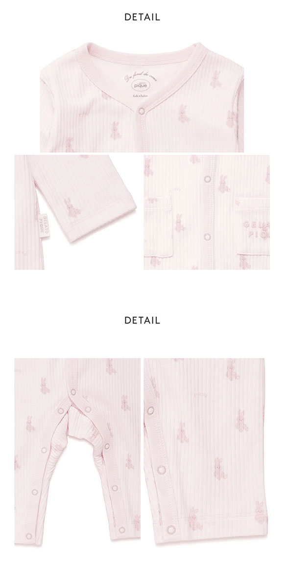 ジェラートピケ キッズアンドベイビー ベビー ぬいぐるみ柄長袖ロンパース ジェラピケ パジャマ ルームウェア gelato pique