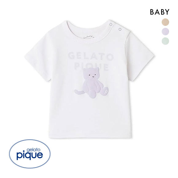 ジェラートピケ キッズアンドベイビー ベビー ぬいぐるみワンポイントTシャツ ジェラピケ ルームウェア gelato pique Kids＆Baby BABY