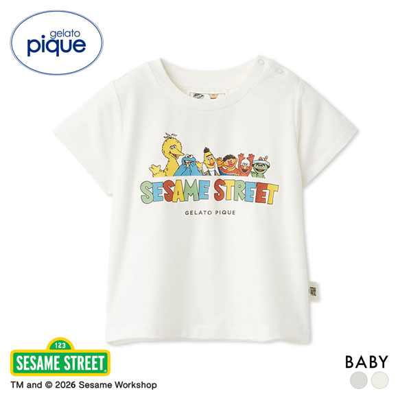 ジェラートピケ キッズアンドベイビー ベビー SESAME STREET ワンポイントTシャツ セサミストリート ジェラピケ gelato pique BABY