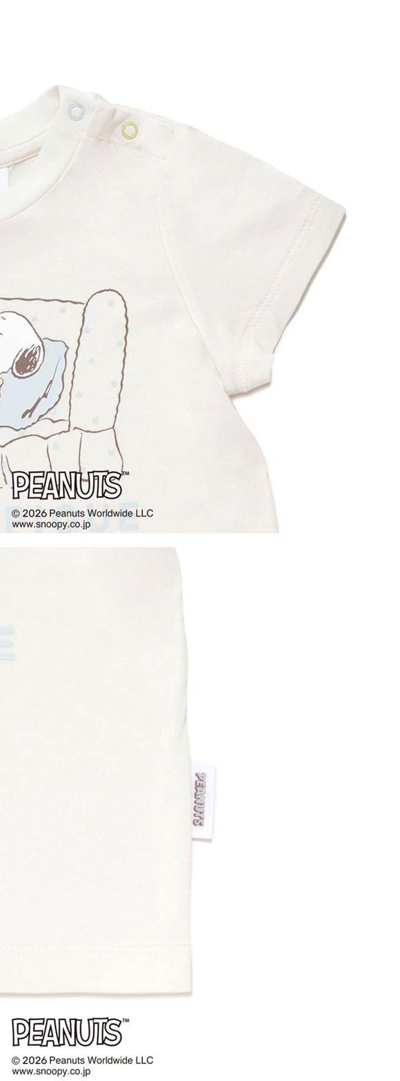 ジェラートピケ PEANUTS キッズアンドベイビー ベビー 接触冷感 ワンポイントTシャツ ジェラピケ スヌーピー SNOOPY gelato pique Kids＆Baby BABY