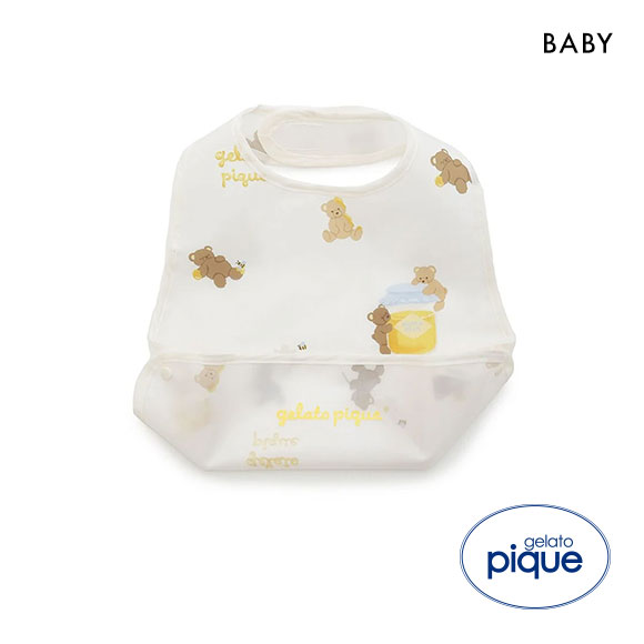 ジェラートピケ キッズアンドベイビー ベビー はちみつベア柄お食事エプロン ジェラピケ gelato pique Kids＆Baby BABY